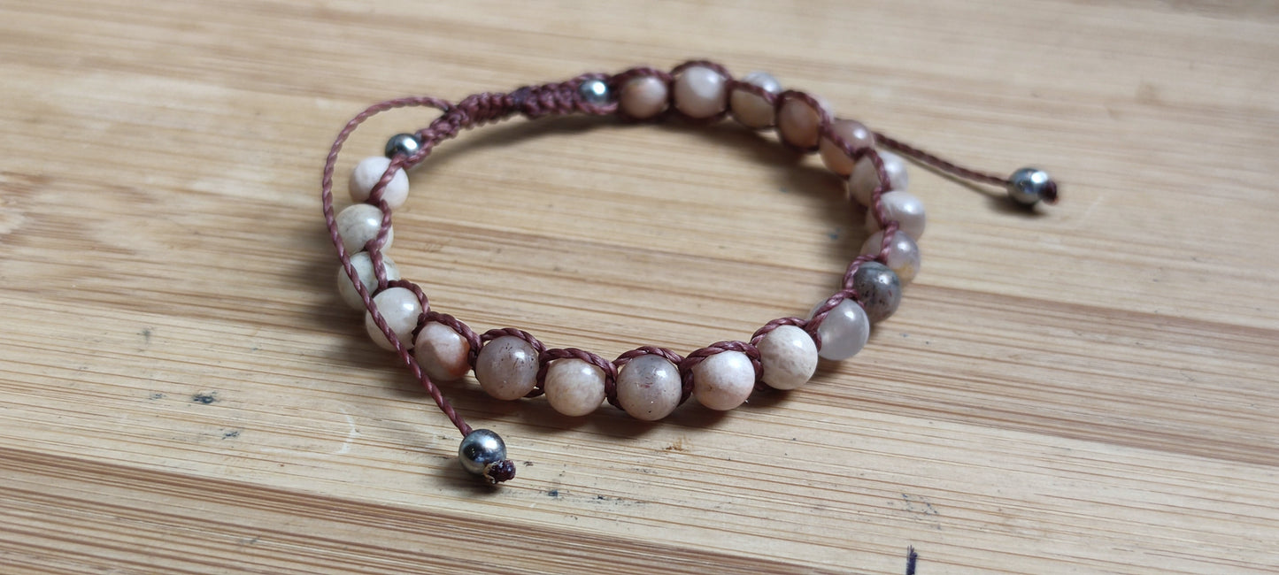 Peach Moonstone Bracelet - Classic Collection n.1