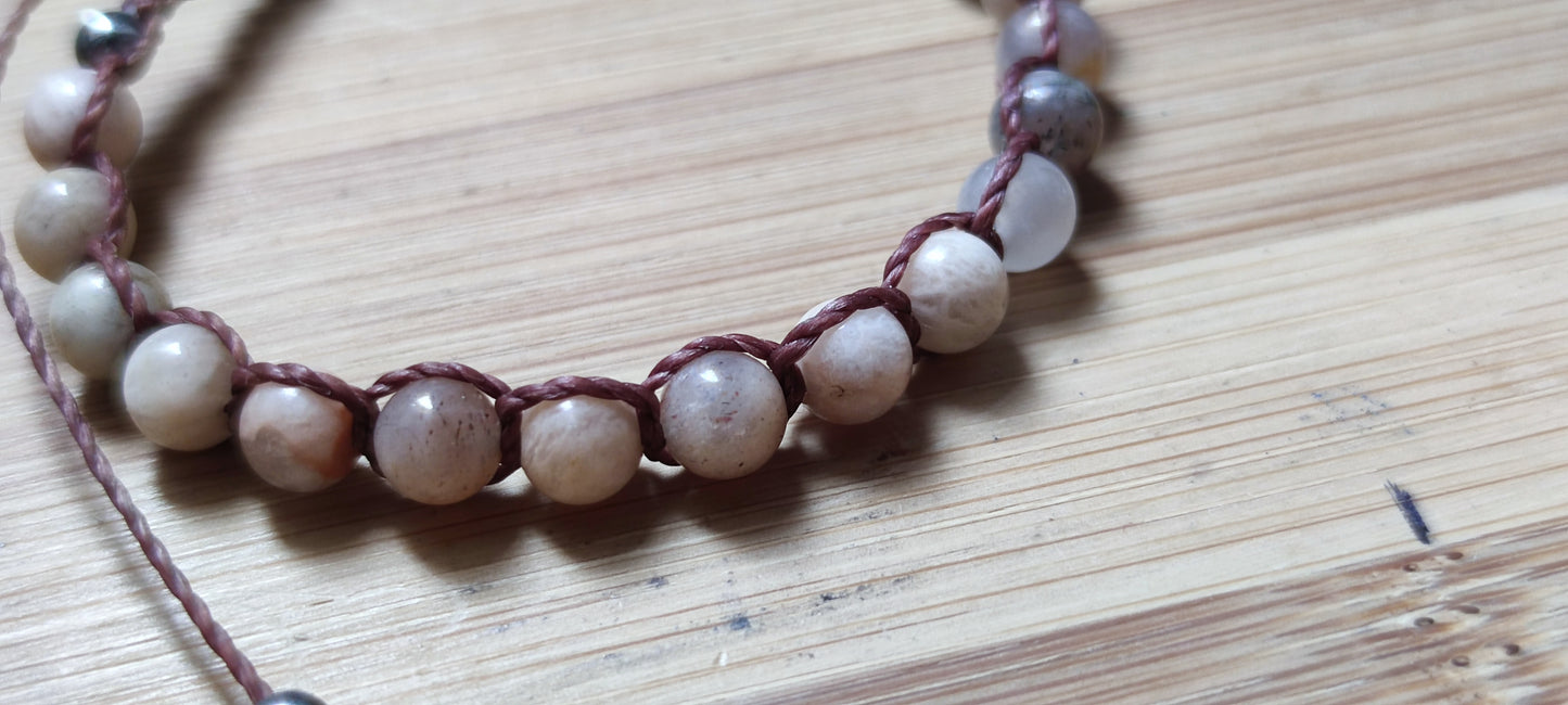 Peach Moonstone Bracelet - Classic Collection n.1