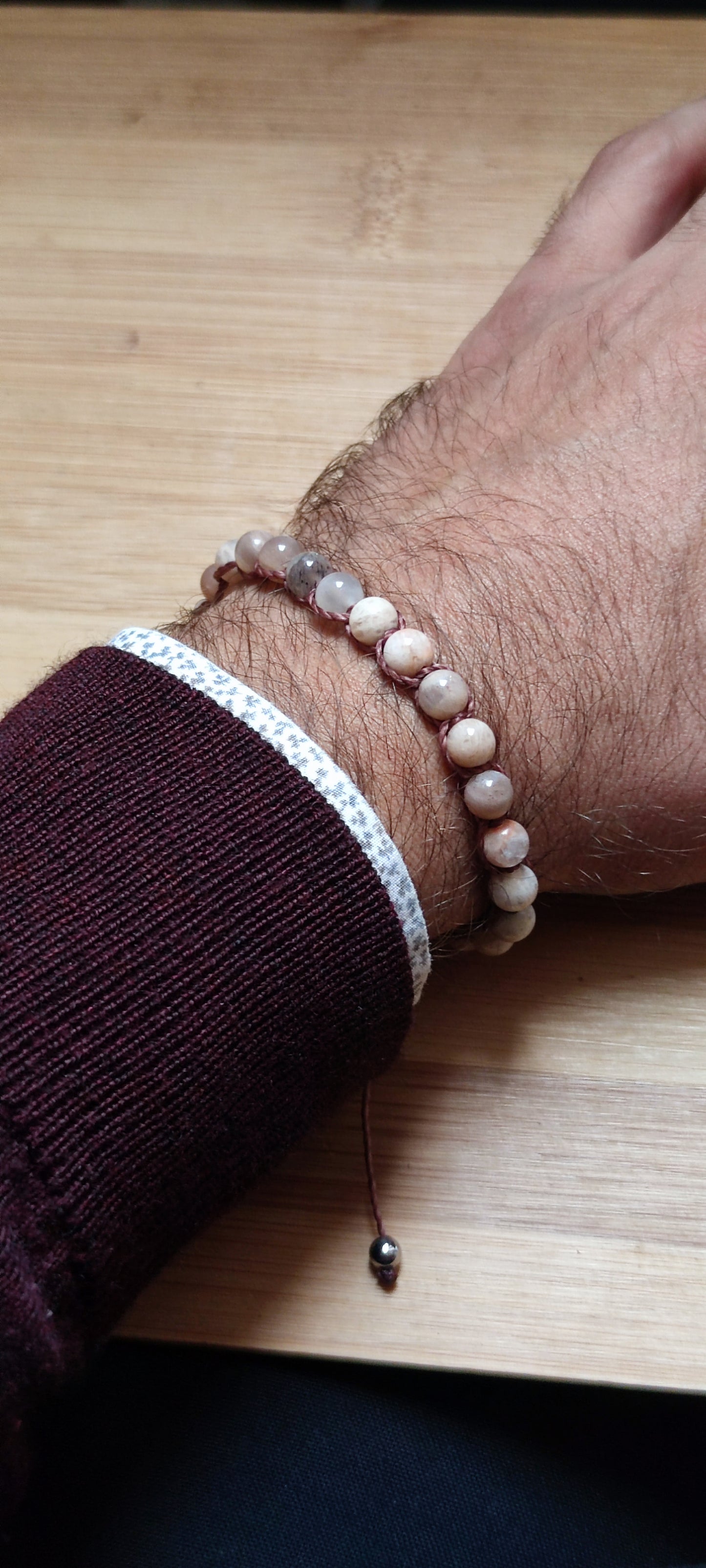 Peach Moonstone Bracelet - Classic Collection n.1