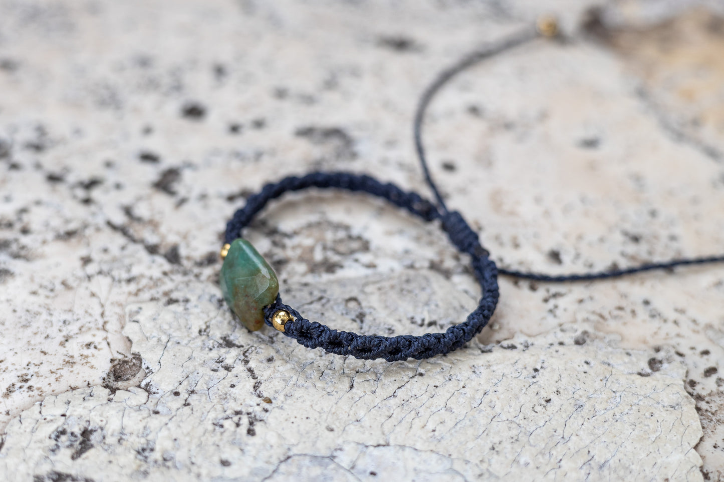 Green Jasper Macramè bracelet
