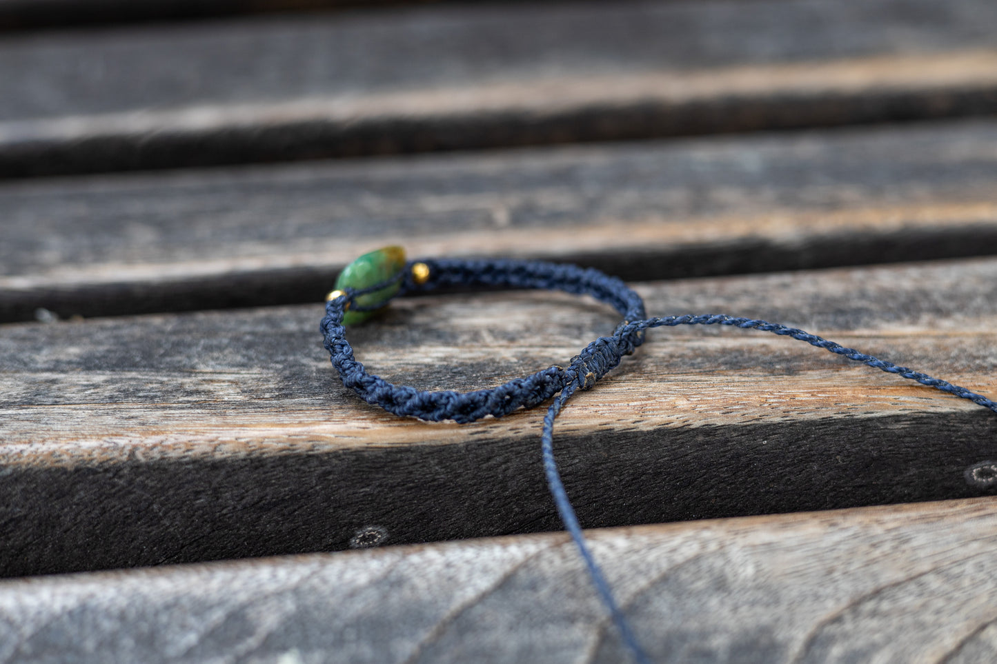 Green Jasper Macramè bracelet