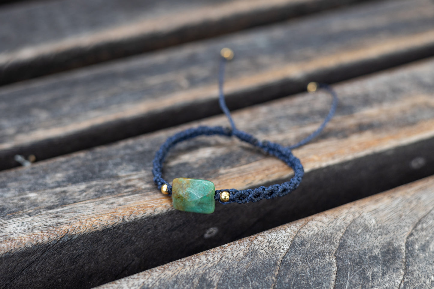Green Jasper Macramè bracelet