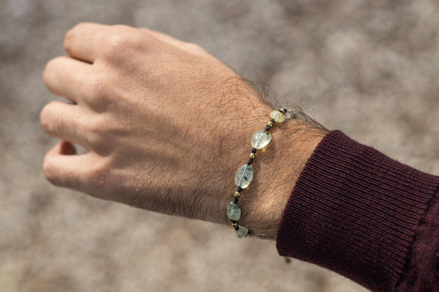 Tumbled Prehnite Bracelet - Semplicity Collection